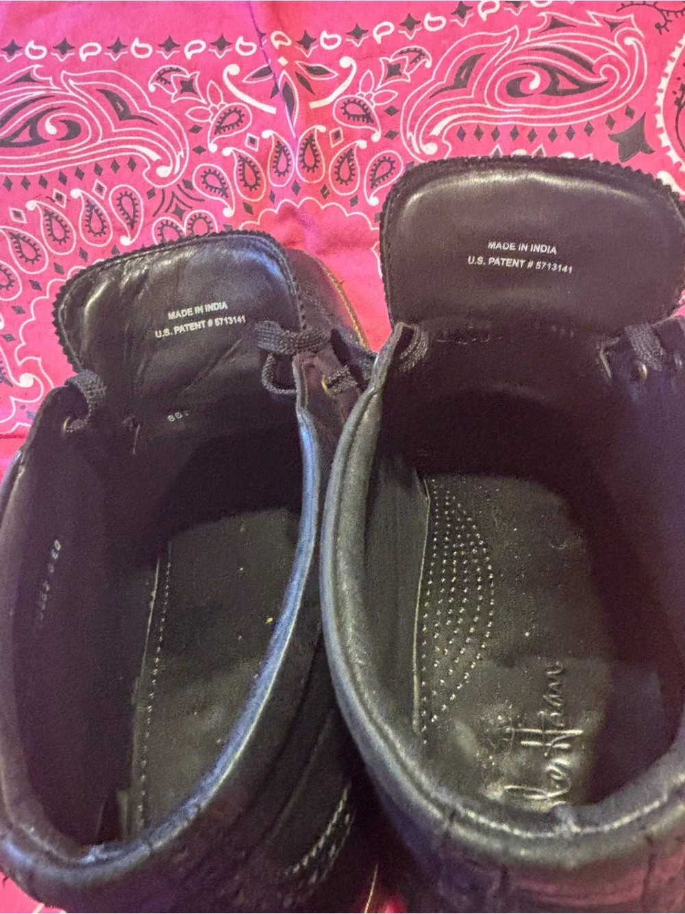 Men's Cole Haan &Nike collab Black Leather Wingtip Lace-Up Boots size13